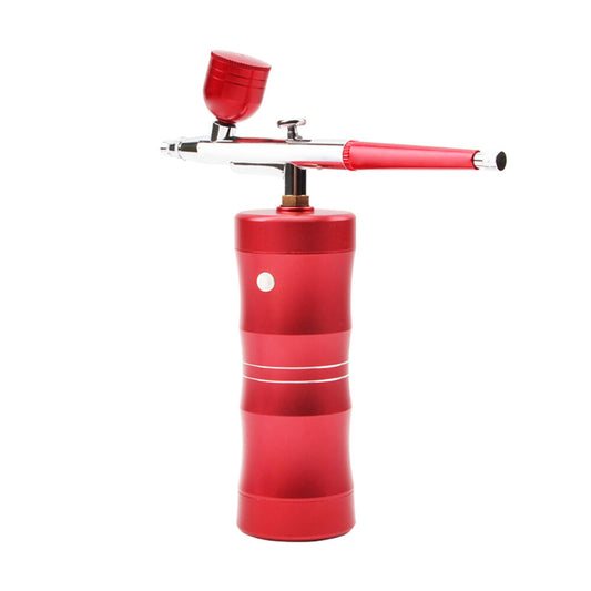Aparat Tratamente Cosmetice Airbrush Spray Pulverizator Multiple Utilizari, Aerograf portabil Nutritie Ten, Lifting, Red Walla