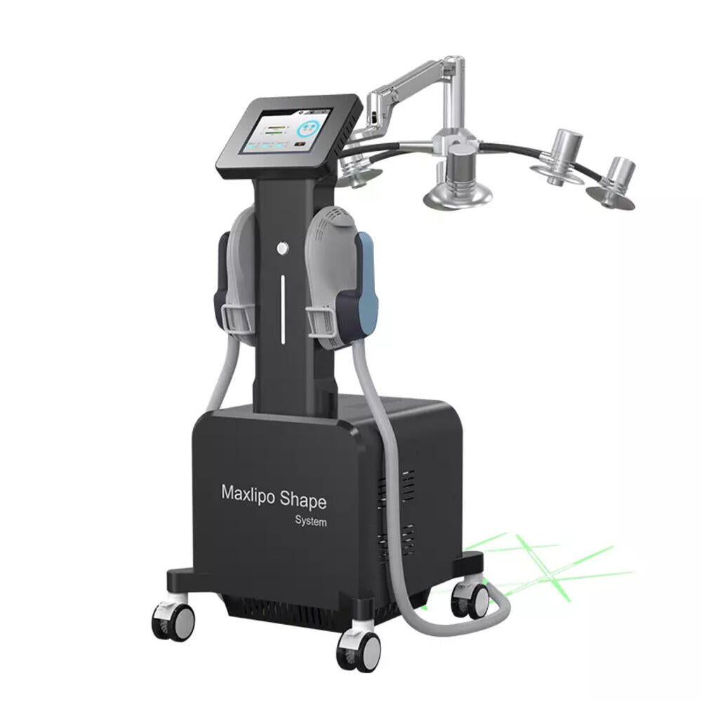 Aparat 2in1 Body Conturing Lipolaser 532nm Rotire 360 si HiEMT Stimulare Musculara Electromagnetica, Reducere celulita, Tonifiere Remodelare 6DLIPO Maxlipo Shape B