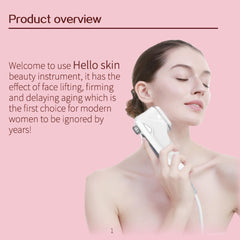 Aparat Ultrasunete Mini HIFU Lifting Facial, Indepartarea Ridurilor, Intinerirea pielii - Energie cu ultrasunete concentrata la intensitate ridicata Hello Skin Black