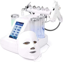 Aparat 8in1 Jet Hidroxigen Hydradermabraziune Indepartare Puncte Negre, Dermoabraziune, Curatare, Hidratantare, Lifting Saloane, Indepartarea Acneei, Ultrasunete, RF + Aparat Preparare Masti Fructe