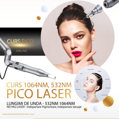 Curs Laser PICOSECOND 532NM, 1064NM Eliminare Pete pigmentare, Eliminare Tatuaje Color si Negre + Rejuvenare Facială Laser Carbon peeling