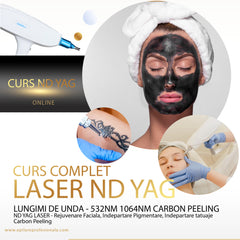 Curs Laser ND YAG 532NM, 1064NM Eliminare Pete pigmentare, Eliminare Tatuaje Color si Negre + Rejuvenare Facială Laser Carbon peeling