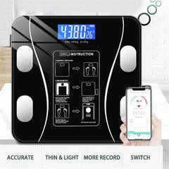Cântar digital inteligent de cântărire a grăsimii corporale Smart Afișaj digital LCD și LED, 180Kg,